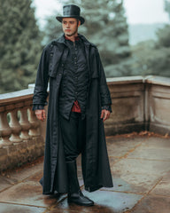 Steampunk coat Kandor, black