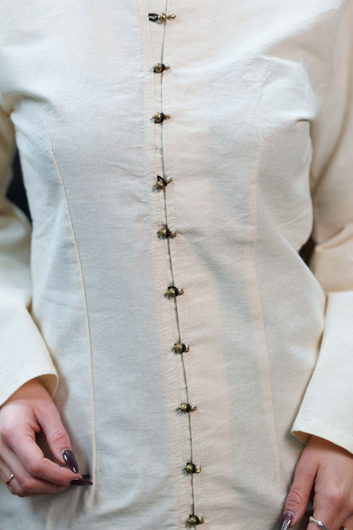 Renaissance blouse Kassandra, licht katoen, crème