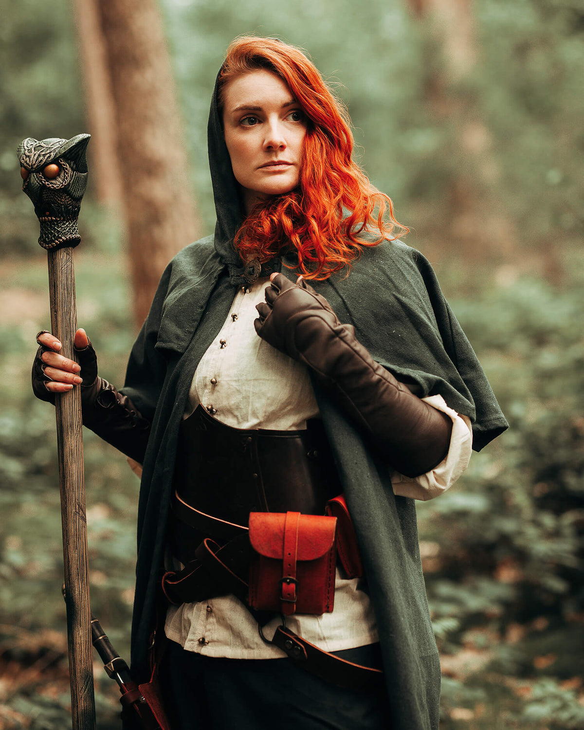 Renaissance blouse Kassandra, licht katoen, crème