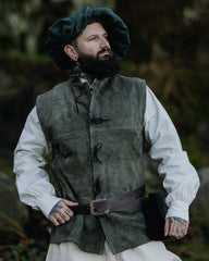 Doublet Laertes, 2nd half 15th century, suede, olive green