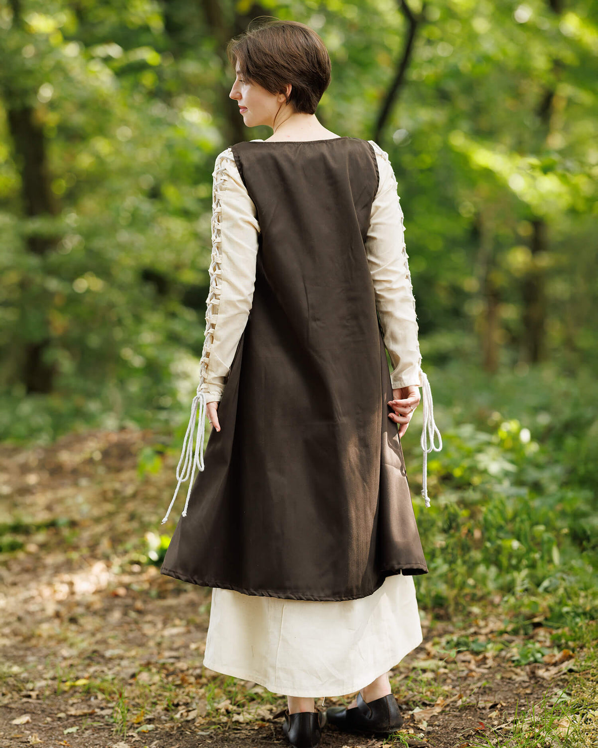 Medieval dress Leandra, brown