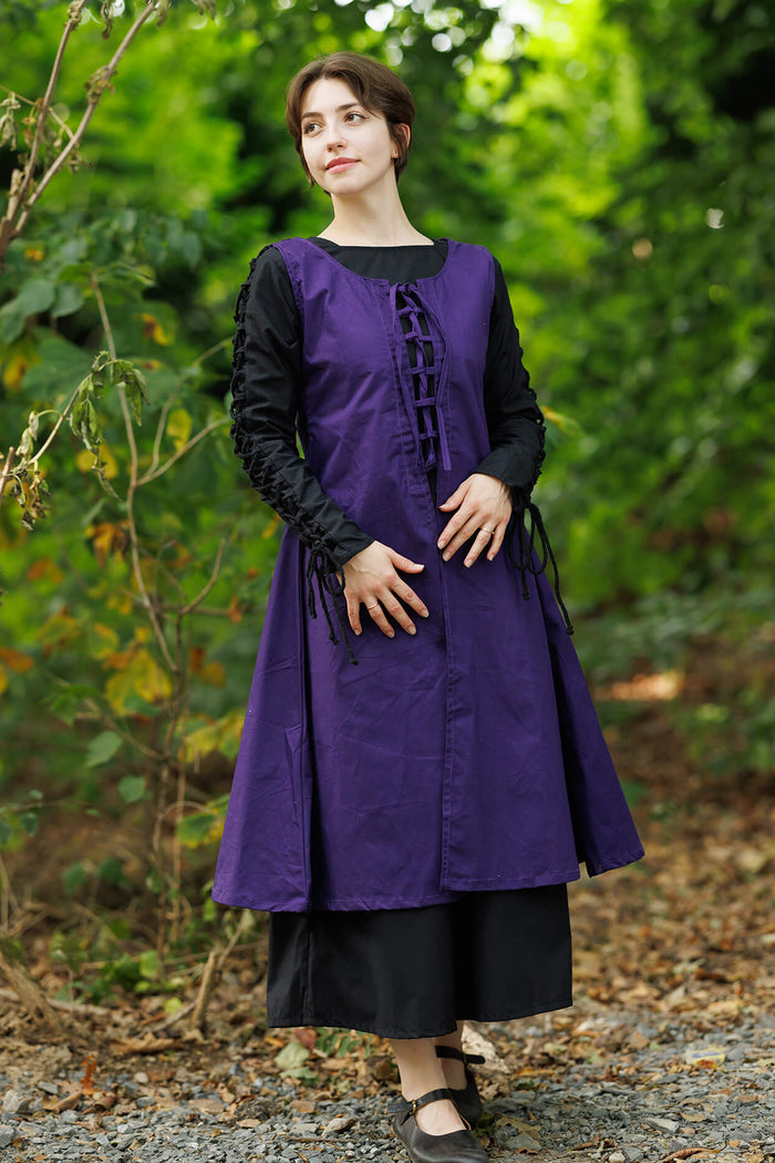 Medieval overdress Leandra, blue