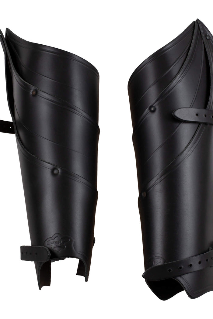 Leren beenpantser Lilith, zwart