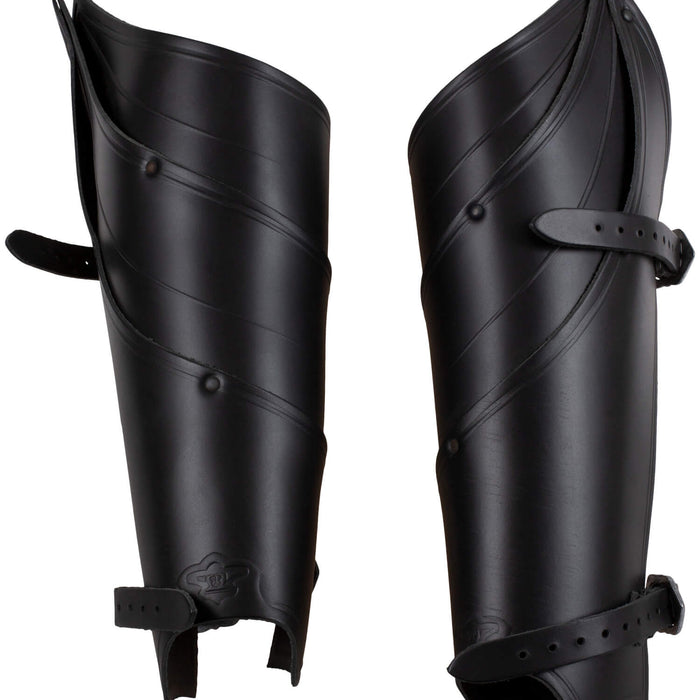 Leren beenpantser Lilith, zwart