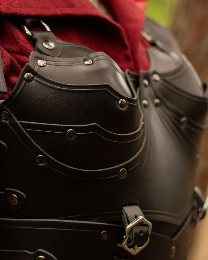 Leren borstpantser Lilith, zwart