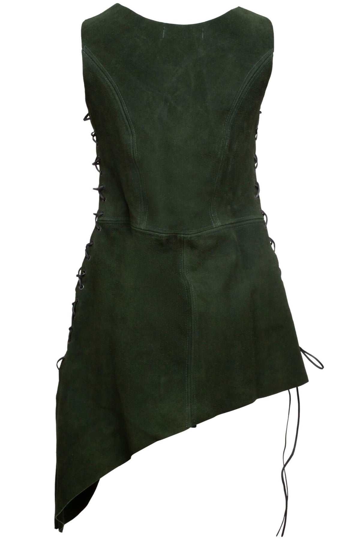 Leather dress Lunette, green