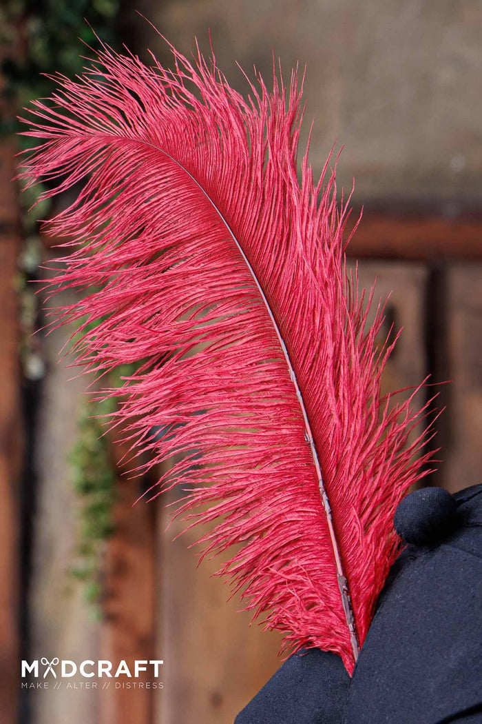Ostrich feather 45-50 cm, dark red