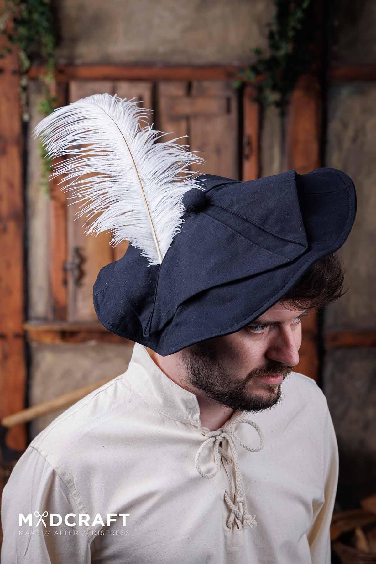 Ostrich feather 45-50 cm, white
