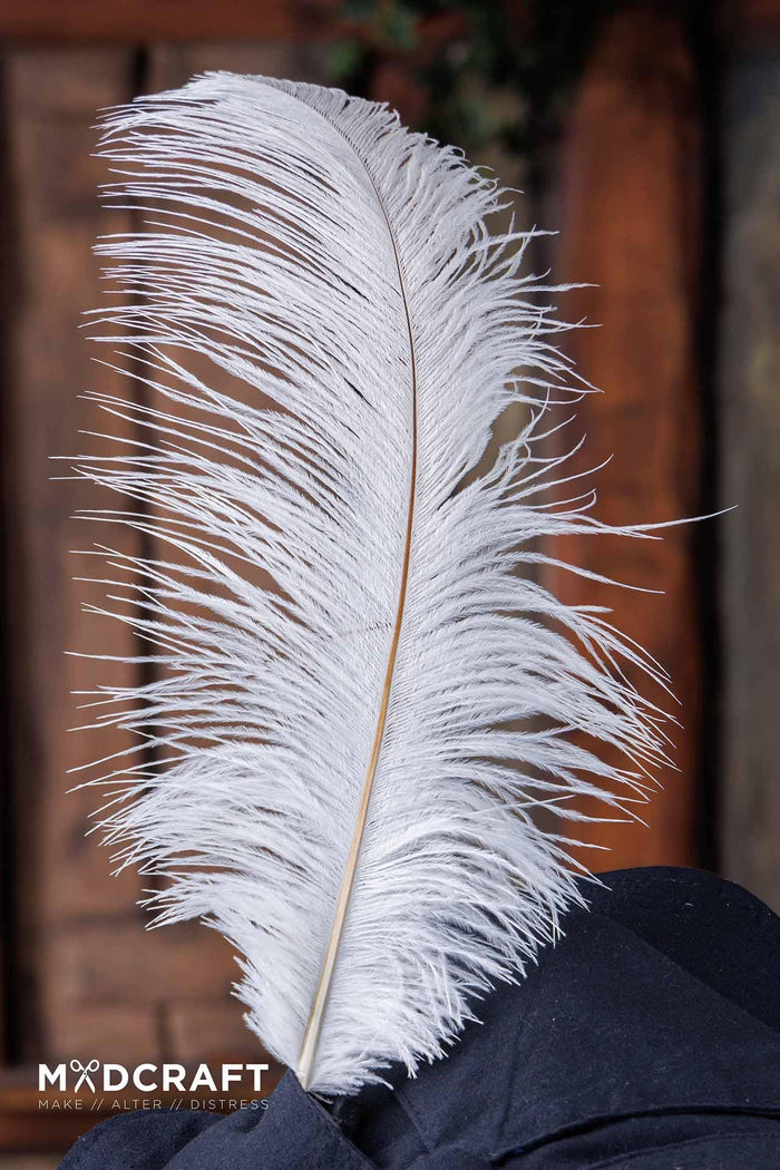 Ostrich feather 45-50 cm, white