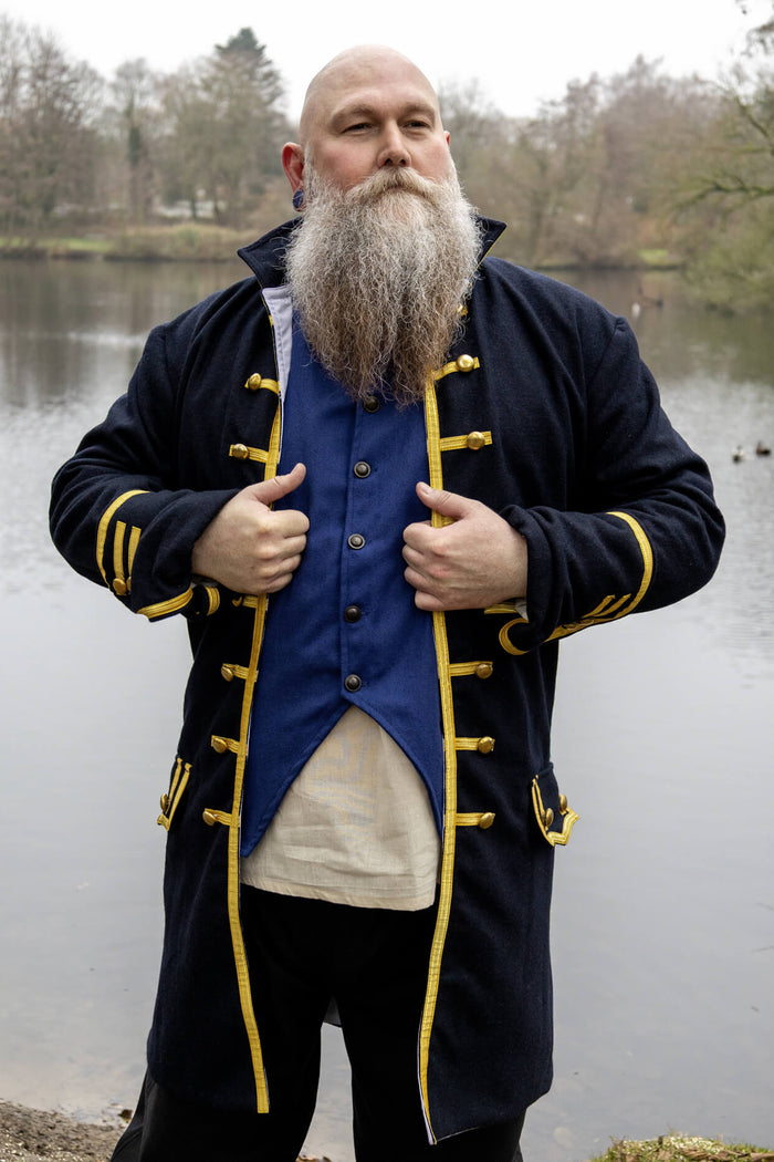 Officer's jacket Maddox, frock coat, dark blue