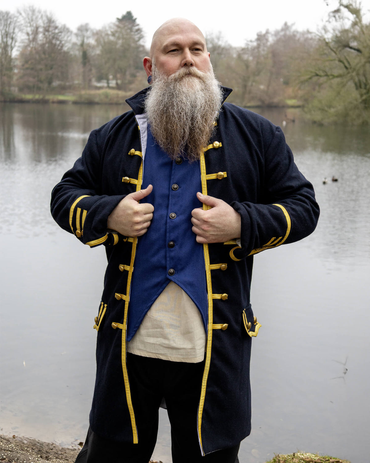 Officer's jacket Maddox, frock coat, dark blue