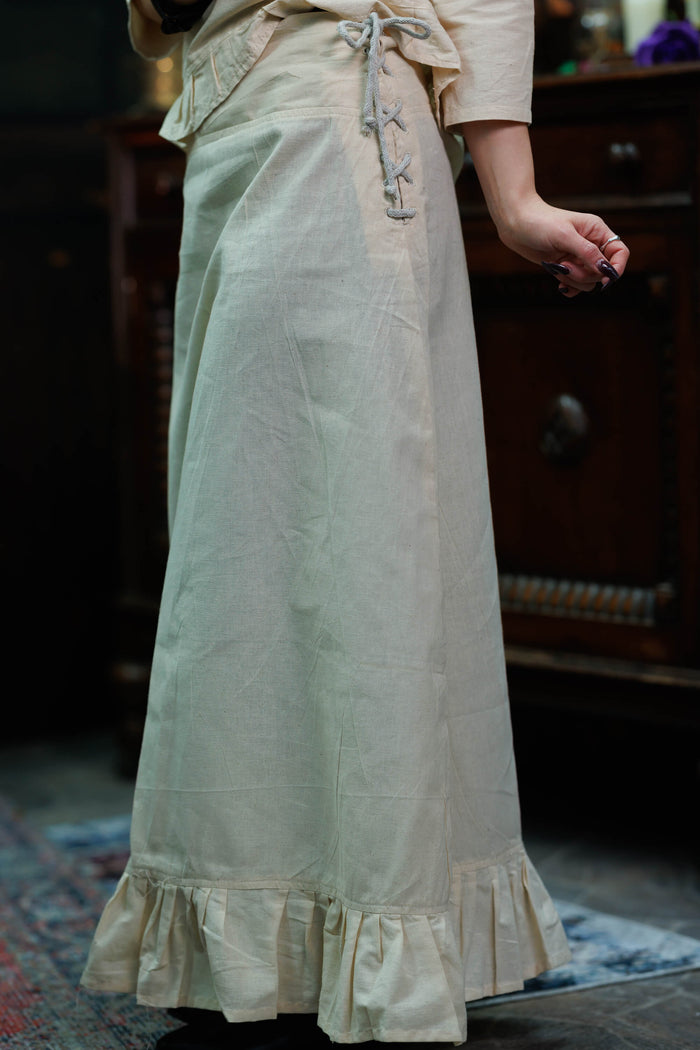 Skirt Nelly, light cotton, cream