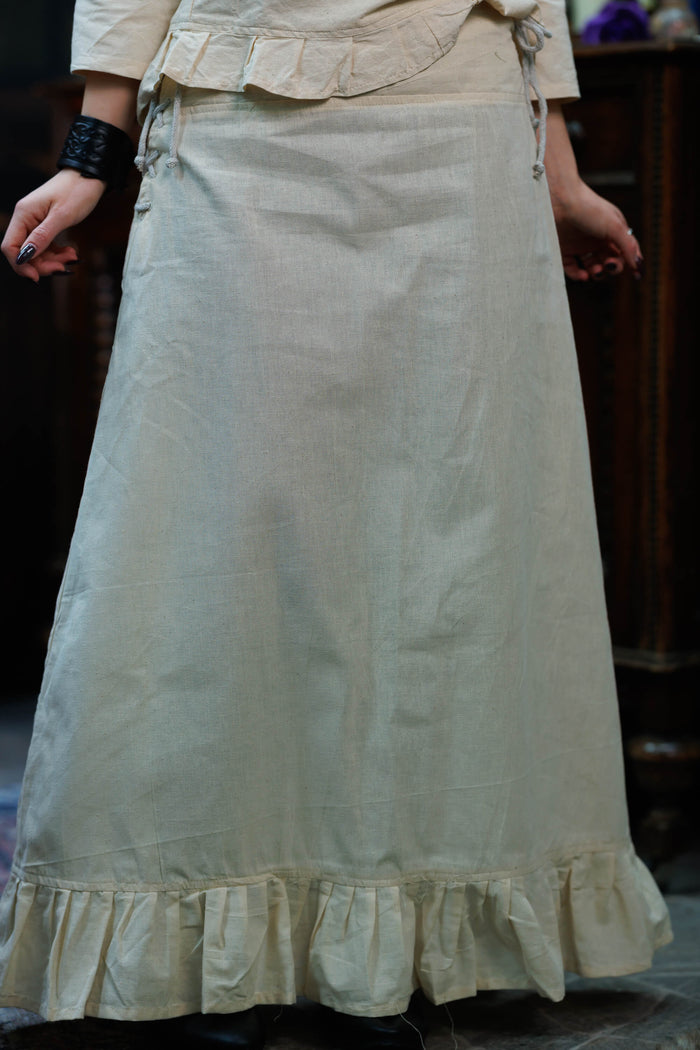 Skirt Nelly, light cotton, cream