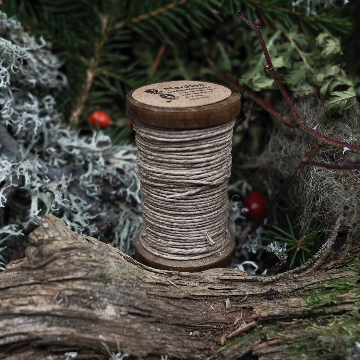 Linen yarn 1 mm, natural