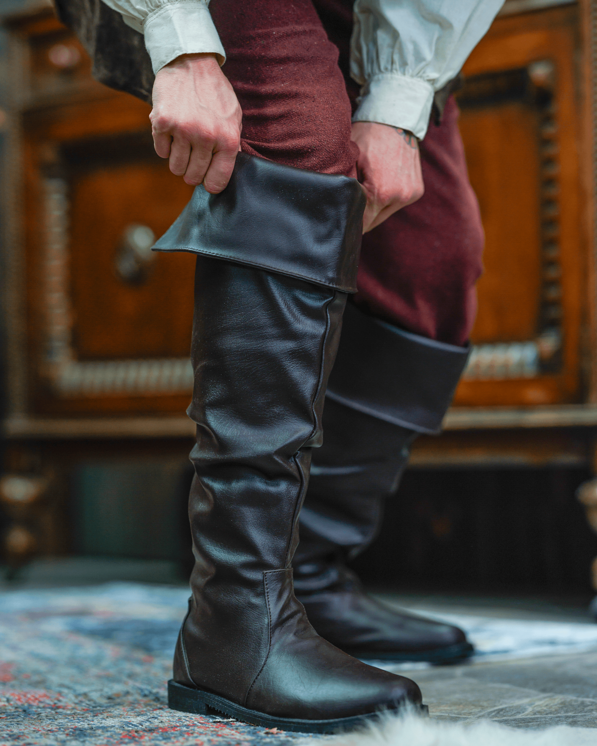 Musketierslaarzen Prescott, bruin