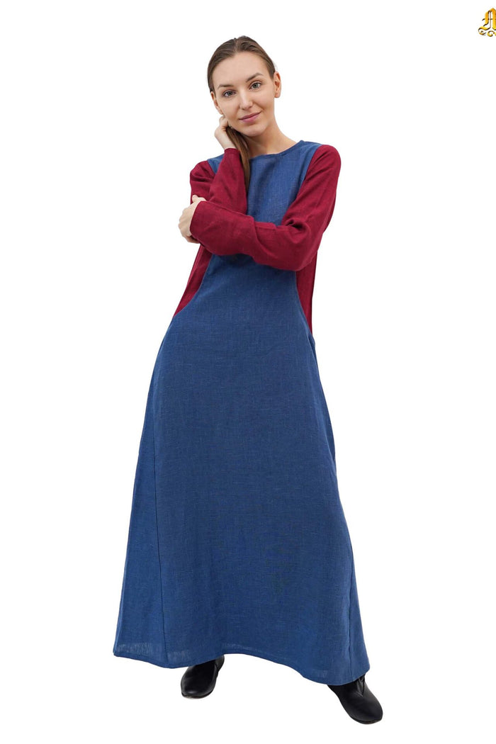 Surcotte Philippa, linen, blue