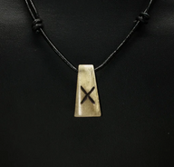 Bone rune pendant G, Eihwaz