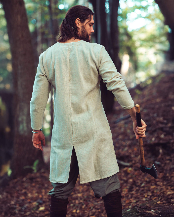 Normandische tuniek Sigeric, ongeverfd, linnenmix
