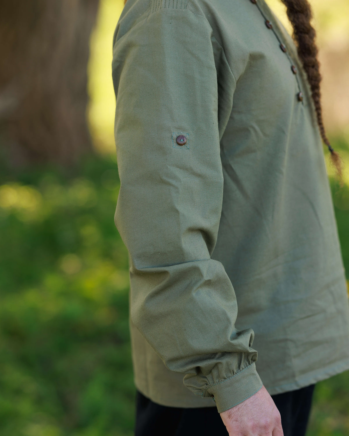 Slavic shirt Tymond, olive green