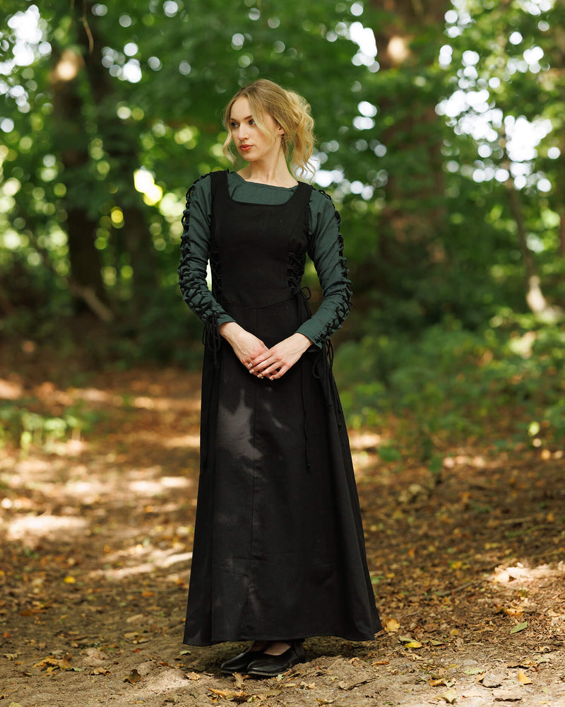 Surcot medievale Uma, nero