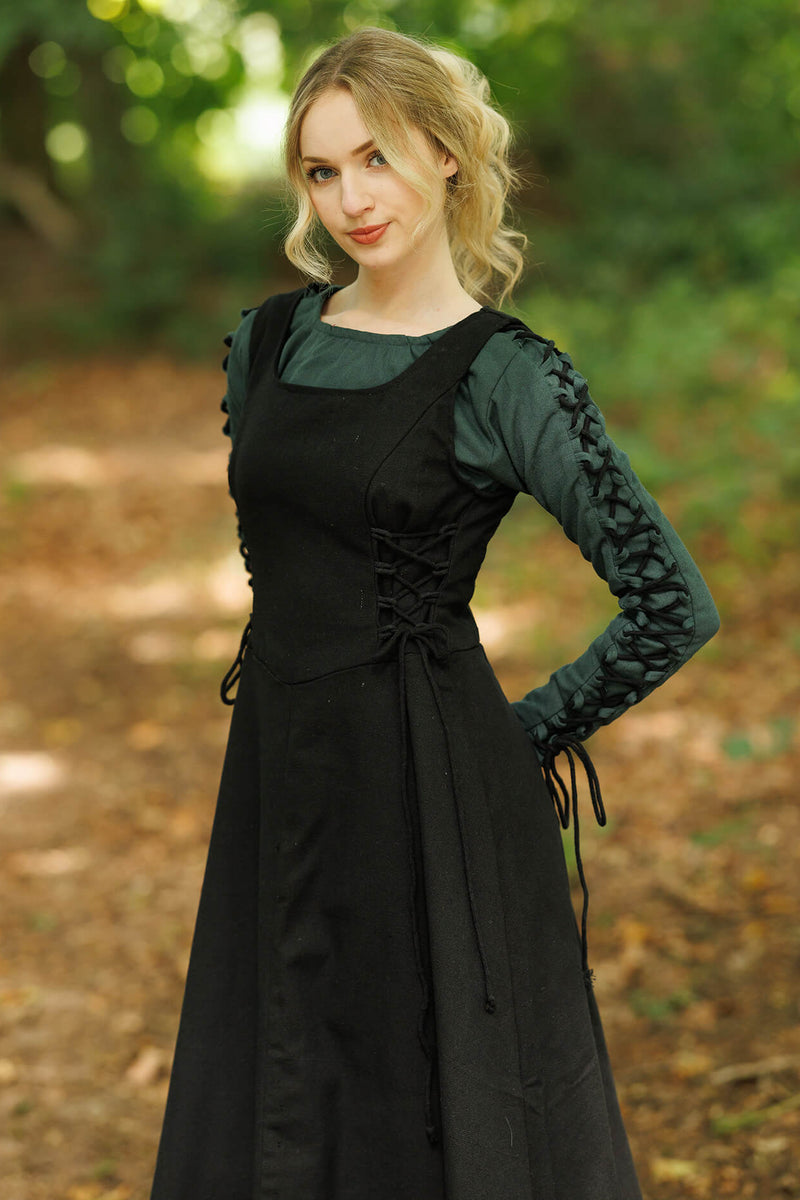 Surcot medievale Uma, nero