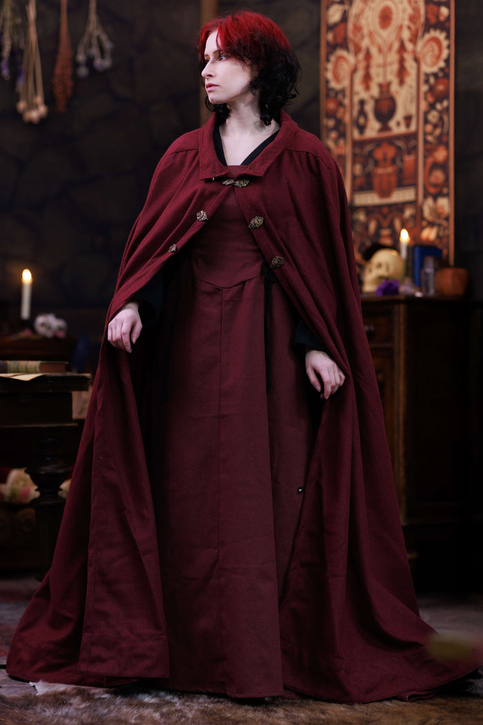 Cloak Ceres, wool blend, bordeaux
