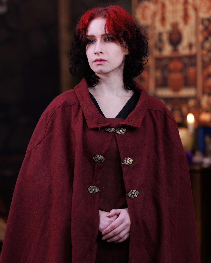 Cloak Ceres, wool blend, bordeaux