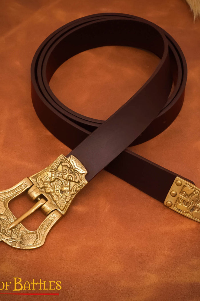 Viking belt Borre style, brown