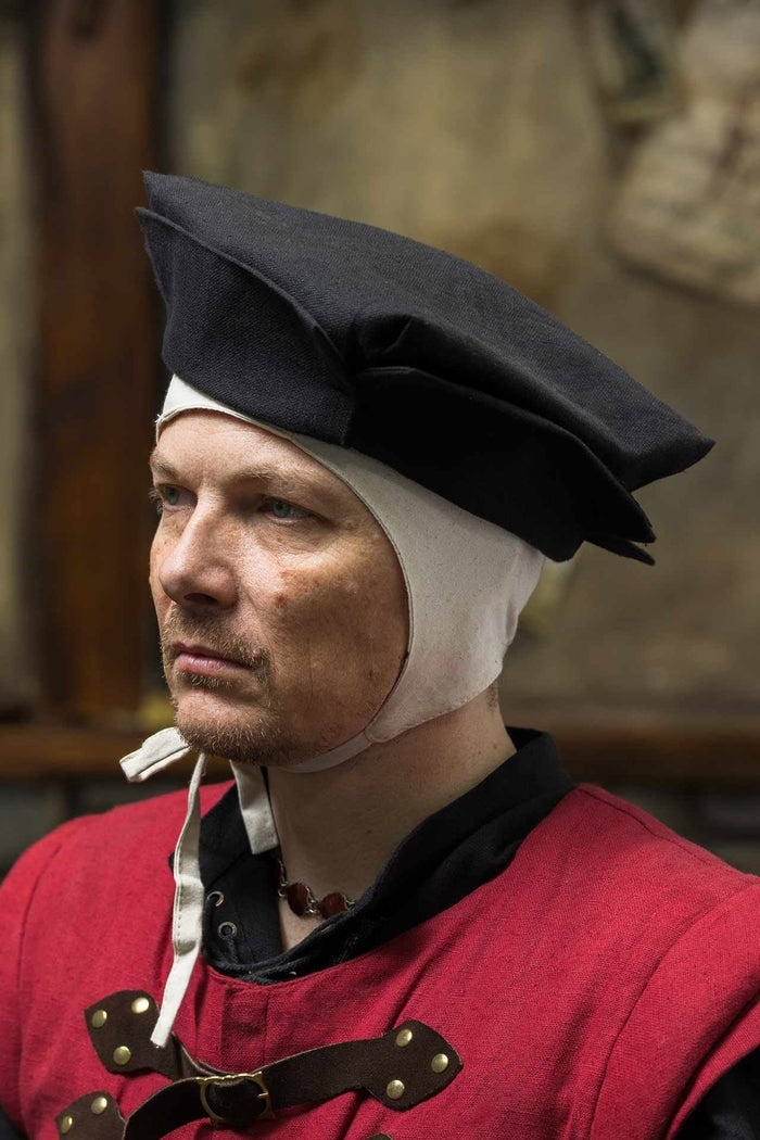 Square landsknecht hat Friedrich, black