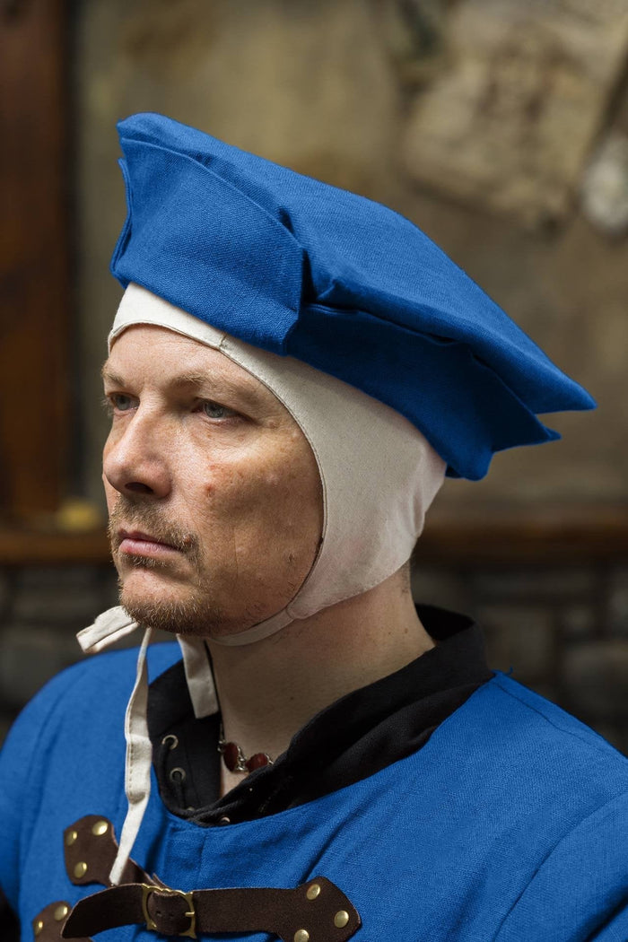 Square landsknecht hat Friedrich, blue