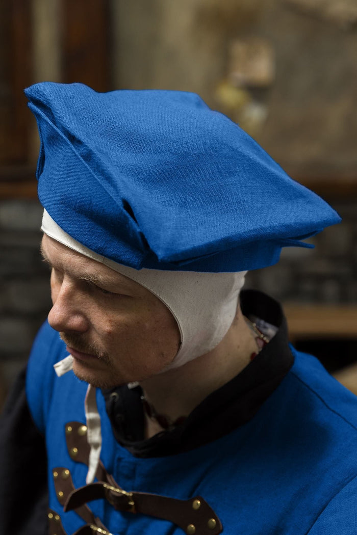 Square landsknecht hat Friedrich, blue