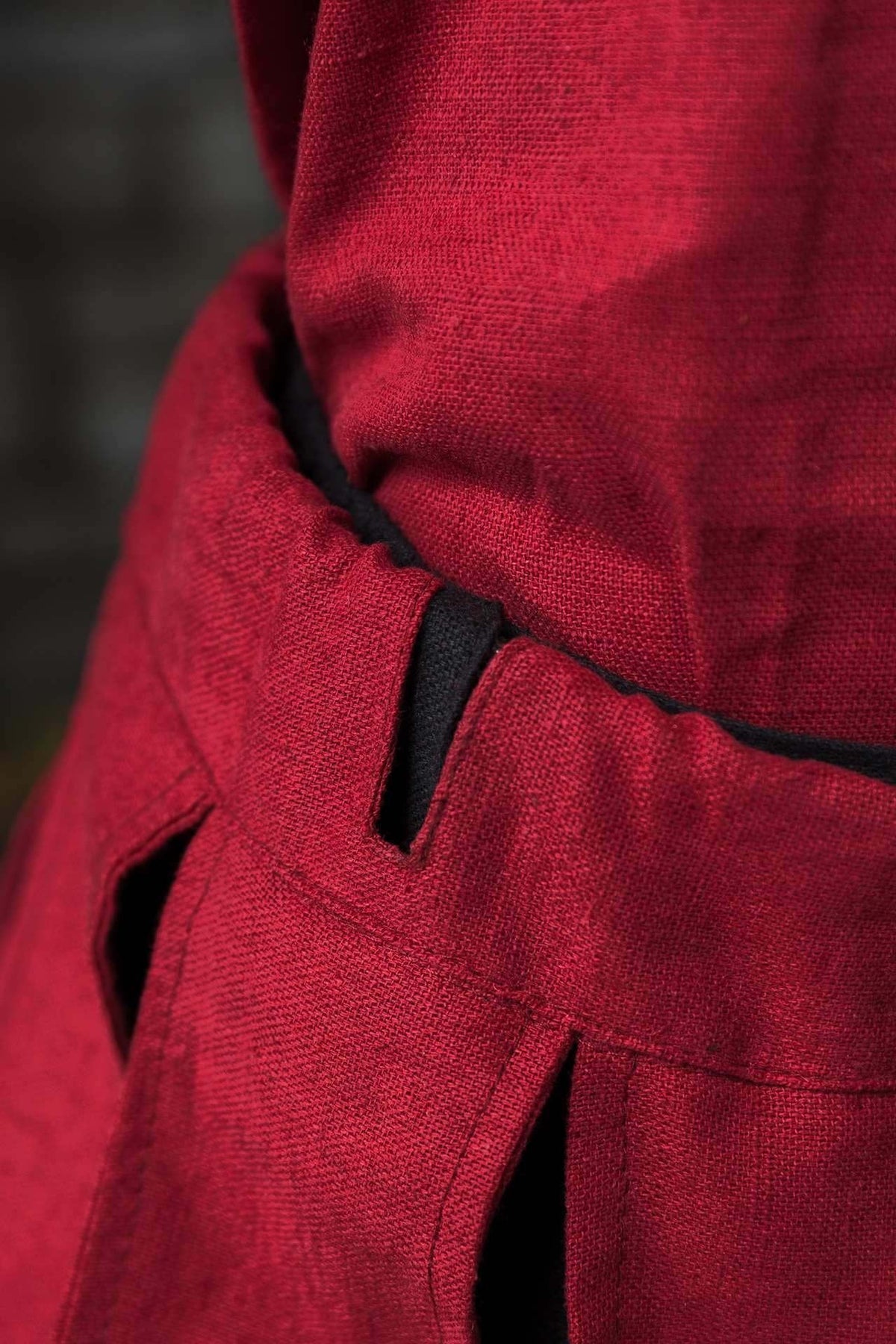 Landsknecht puffy trouser leg Daniel, red, per piece