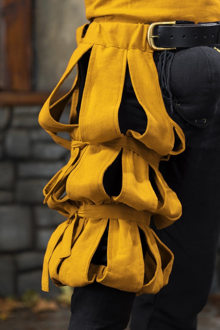 Landsknecht puffy trouser leg Ernst, yellow, per piece