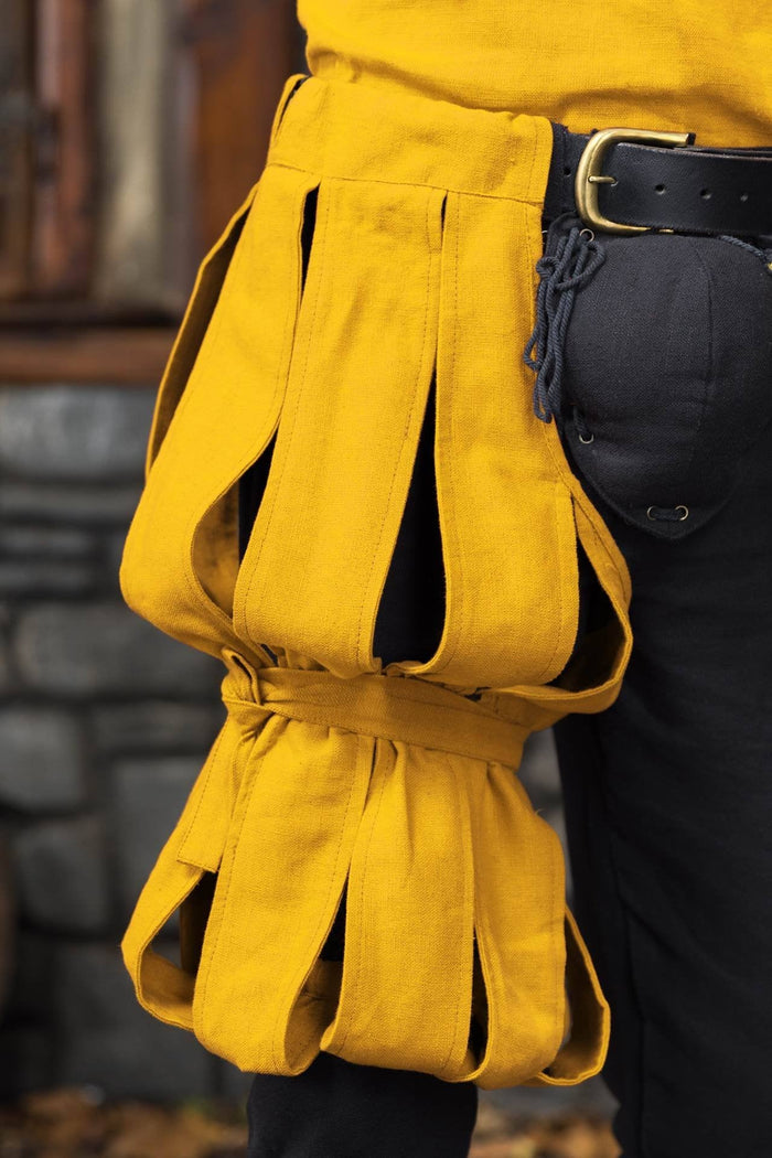 Landsknecht puffy trouser leg Daniel, yellow, per piece