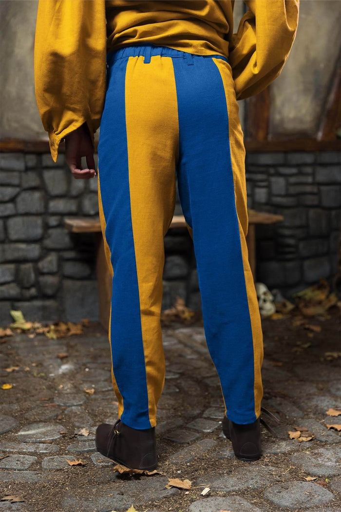 Landsknecht trousers Friedrich, yellow-blue