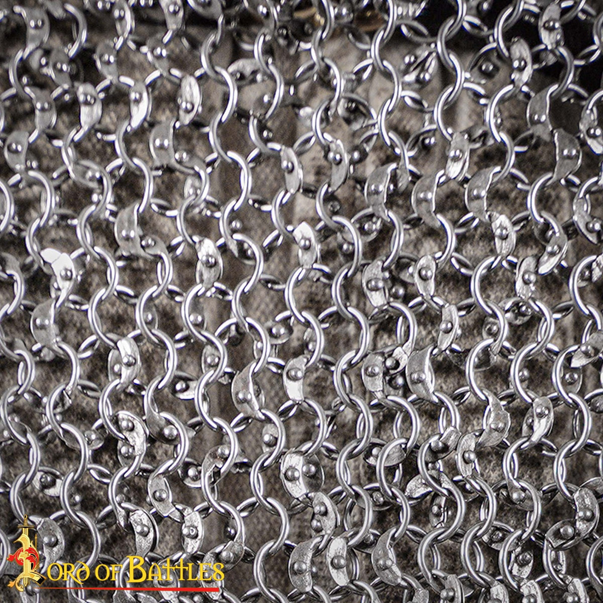 Chain mail chausses, round rings - round rivets, 10 mm