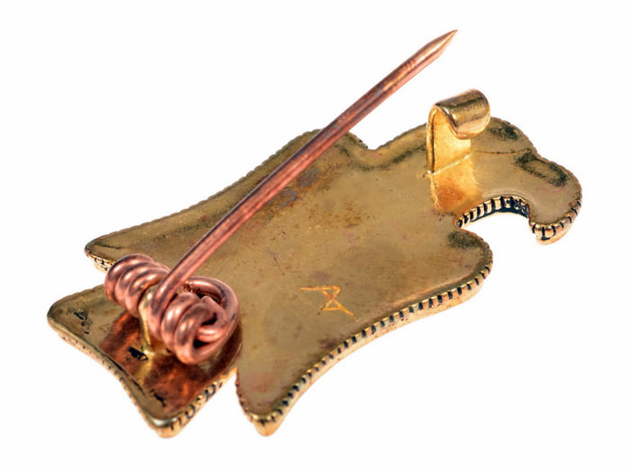 Oostgotische adelaarsfibula, rechts, brons