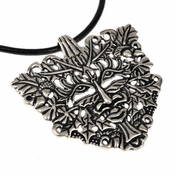 Green Man pendant, medieval, bronze