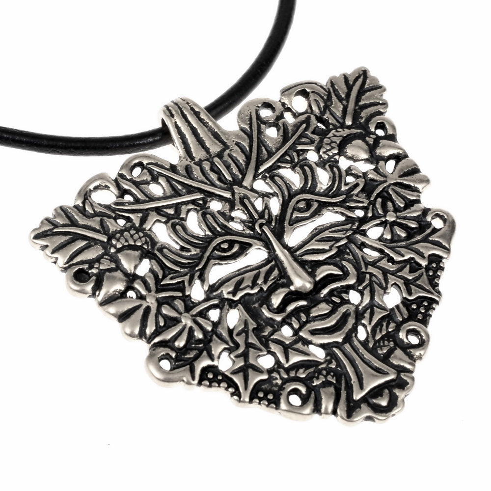 Green Man pendant, medieval, bronze