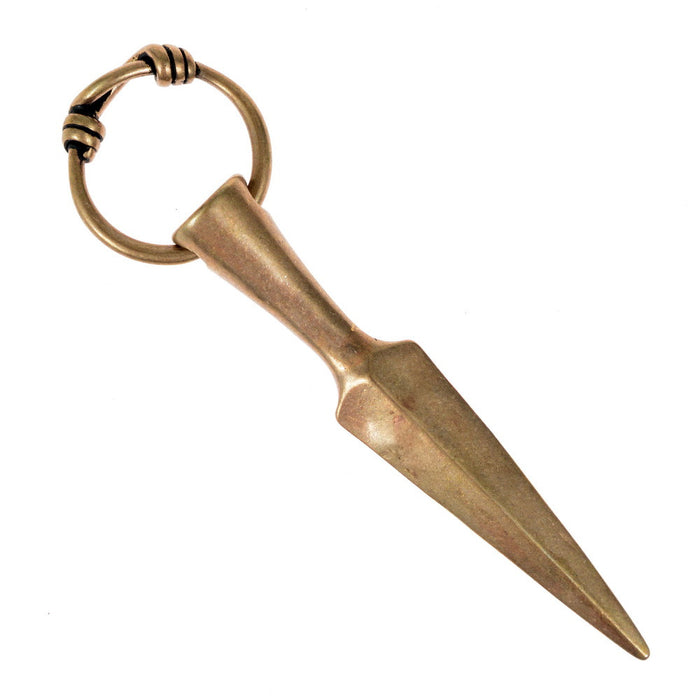 Viking pendant spearhead, silvered bronze