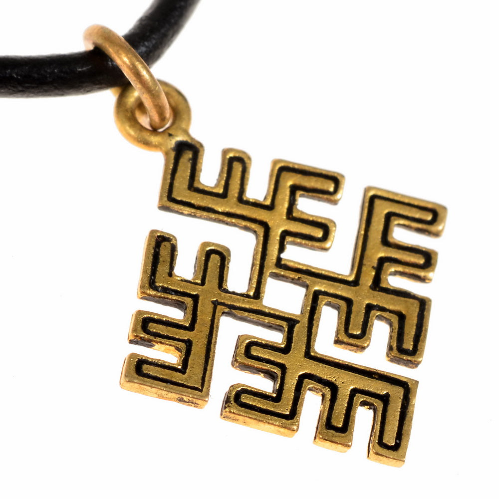 Baltic Ugunskrusts pendant (fire cross), bronze
