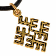 Baltic Ugunskrusts pendant (fire cross), bronze