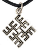 Baltic Ugunskrusts pendant (fire cross), silvered bronze