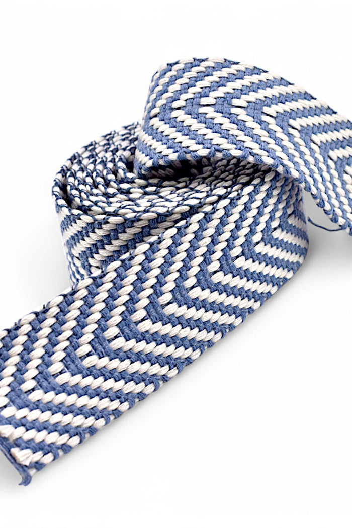 Roman belt herringbone, blue