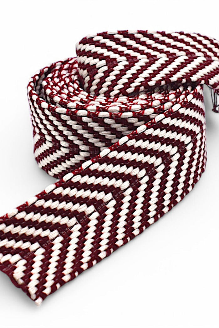 Roman belt herringbone, dark red