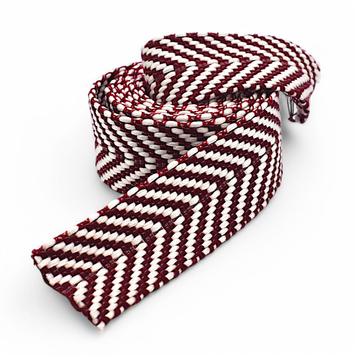 Roman belt herringbone, dark red