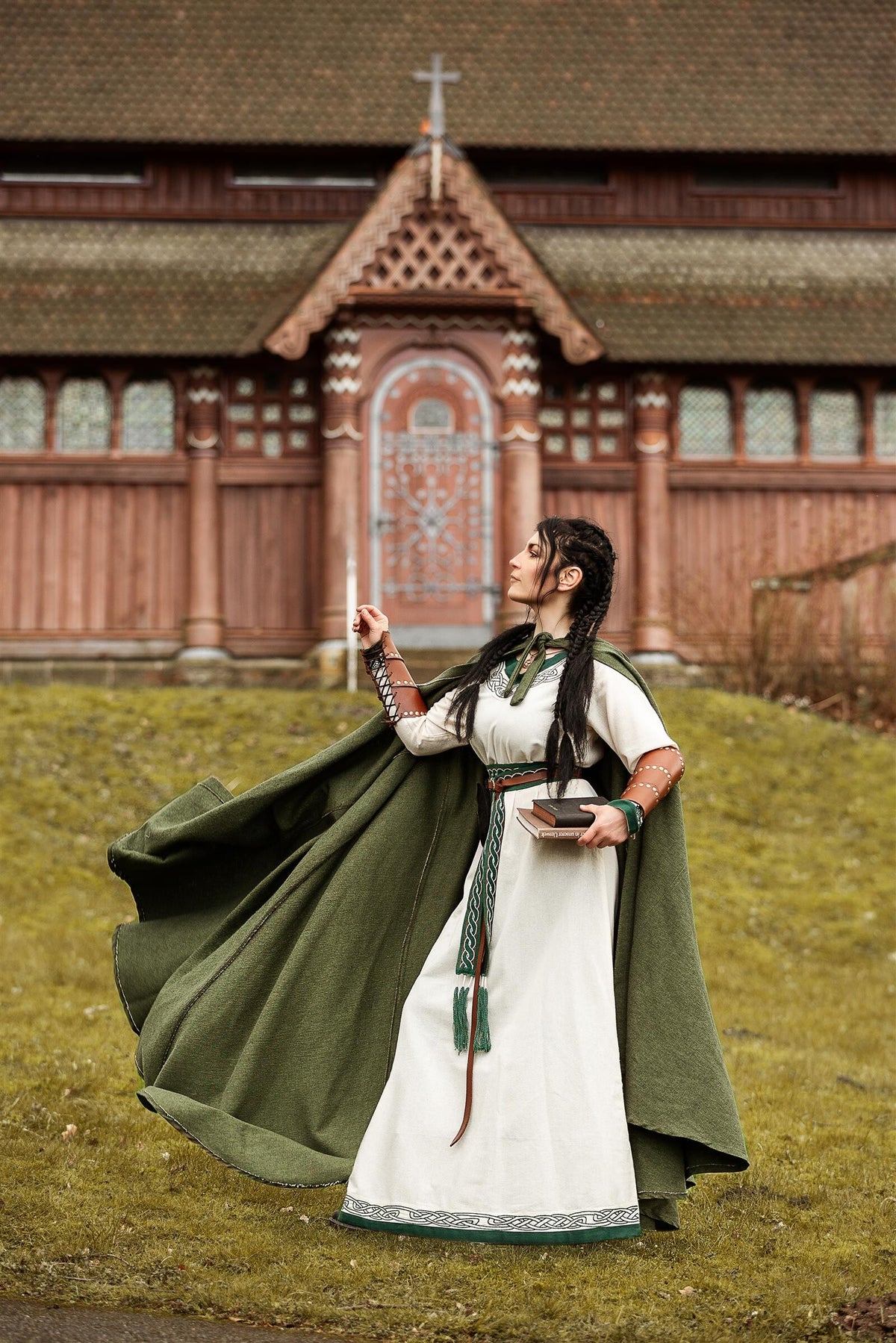 Cloak Milisant, green