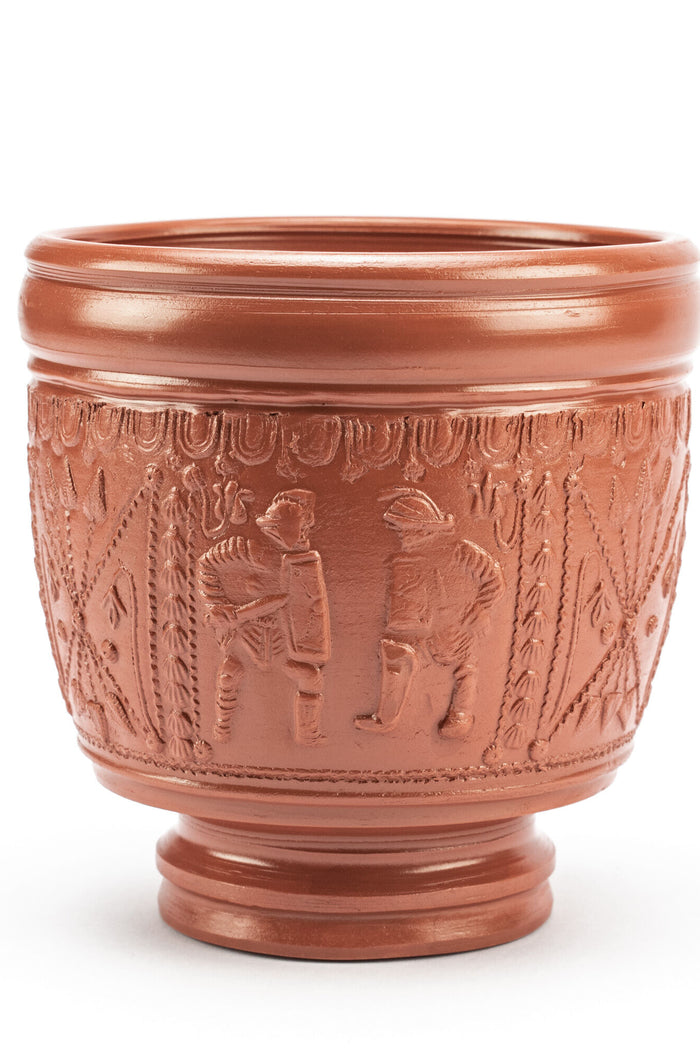 Terra sigillata cup Flamma, gladiator scene