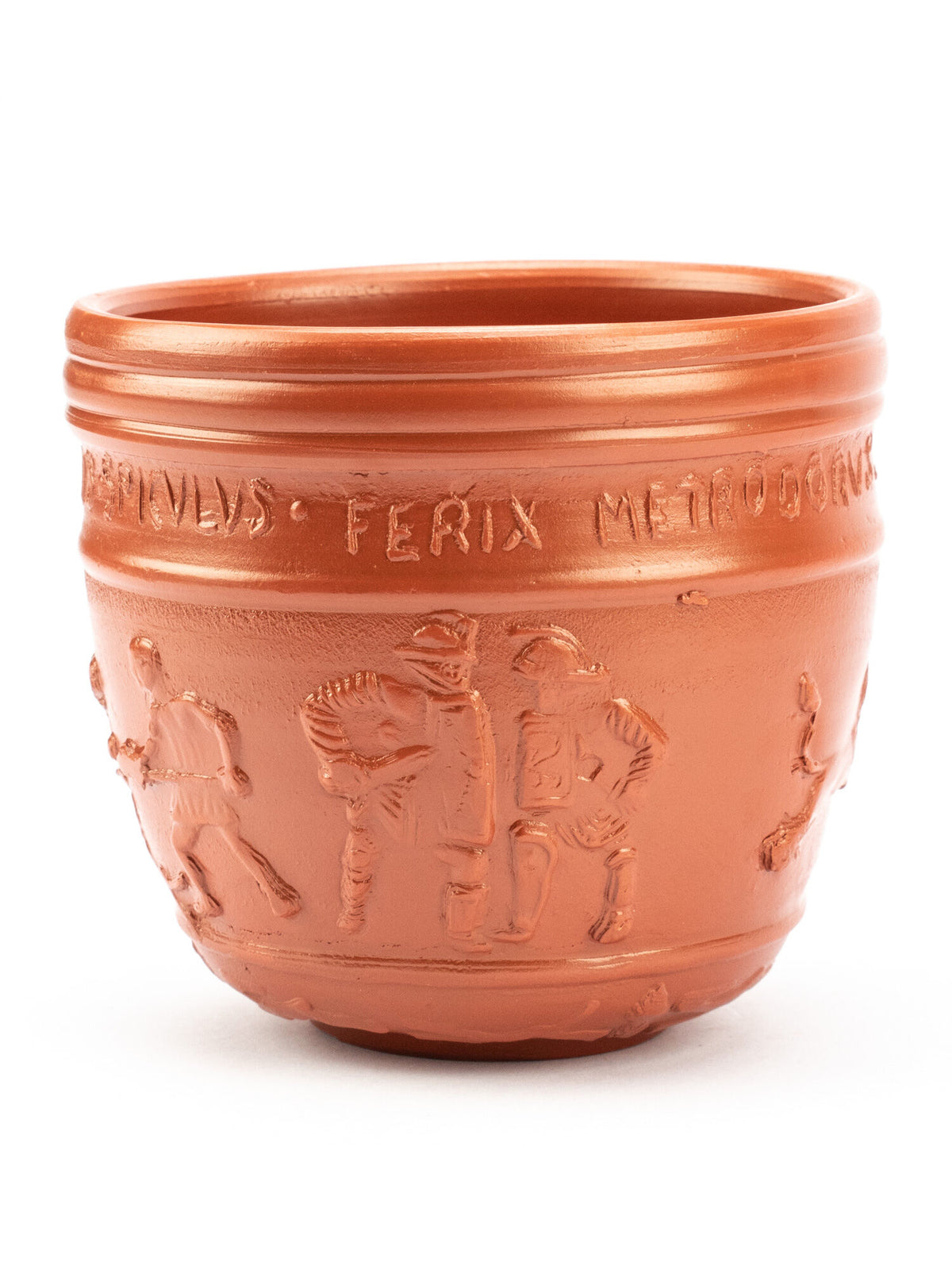 Terra sigillata cup Priscus, gladiator scene