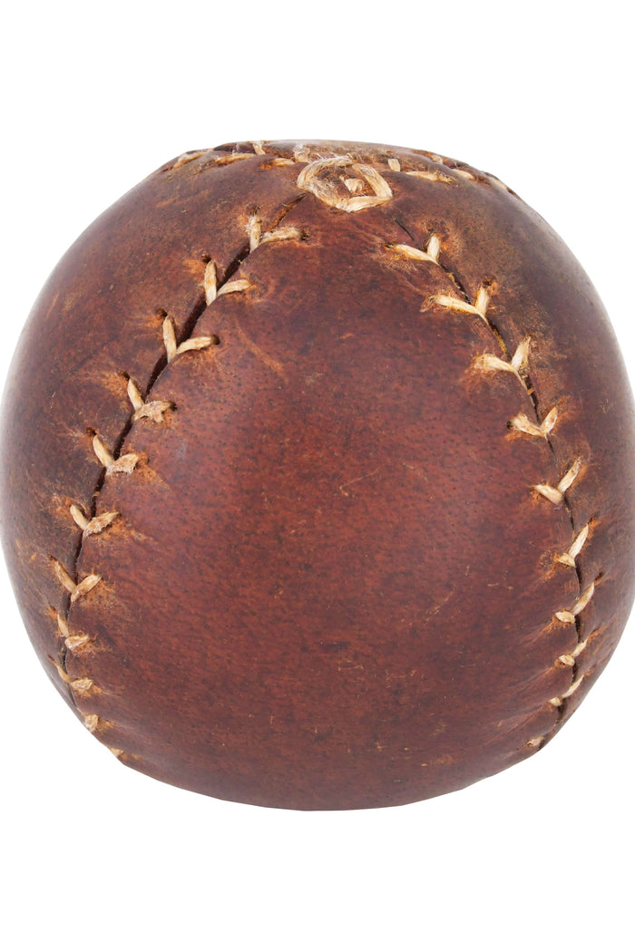 Medieval leather ball brown 7 cm